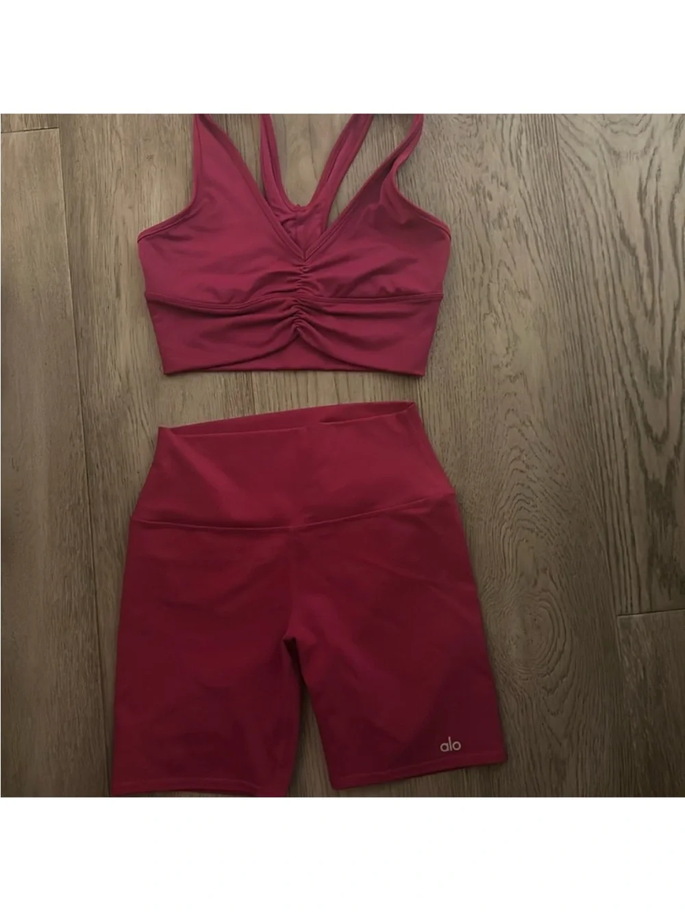 ALO Yoga High-Rise Fuchsia Bike Shorts